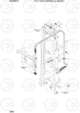 2060 TILT PIPING (V-MAST) 25/30BR-9, Hyundai