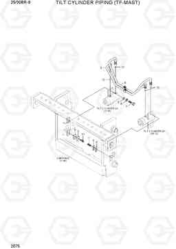 2075 TILT CYLINDER PIPING (TF-MAST) 25/30BR-9, Hyundai