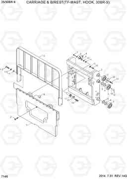 7146 CARRIAGE & B/REST (TF-MAST,HOOK, 30BR-9) 25/30BR-9, Hyundai