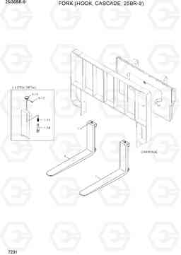 7231 FORK (HOOK, CASCADE, 25BR-9) 25/30BR-9, Hyundai