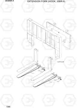 7265 EXTENSION FORK (HOOK, 30BR-9) 25/30BR-9, Hyundai