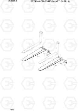 7266 EXTENSION FORK (SHAFT, 30BR-9) 25/30BR-9, Hyundai