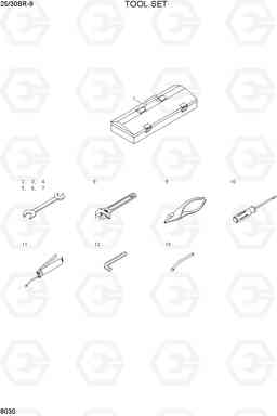 8030 TOOL SET 25/30BR-9, Hyundai