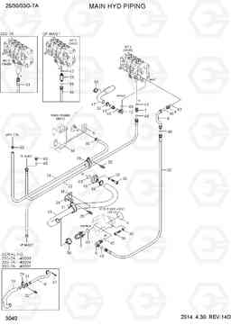 3040 MAIN HYD PIPING(NON-KIA GEORGIA, 33G-7A) 25/30/33G-7A, Hyundai