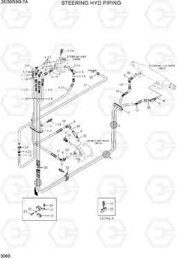 3060 STEERING HYD PIPING 25/30/33G-7A, Hyundai