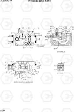 3A80 WORK BLOCK ASSY 25/30/33G-7A, Hyundai