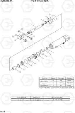 3B10 TILT CYLINDER 25/30/33G-7A, Hyundai