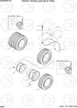 5030 FRONT WHEEL (DOUBLE TIRE) 25/30/33G-7A, Hyundai