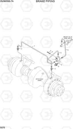 5070 BRAKE PIPING 25/30/33G-7A, Hyundai