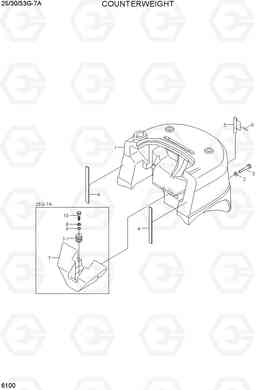 6100 COUNTERWEIGHT 25/30/33G-7A, Hyundai