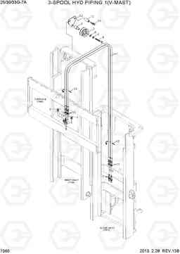 7060 3-SPOOL HYD PIPING 1 (V-MAST) 25/30/33G-7A, Hyundai