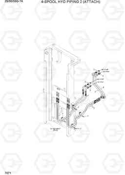 7071 4-SPOOL HYD PIPING 2 (ATTACH) 25/30/33G-7A, Hyundai