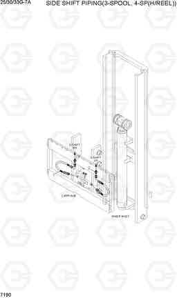 7190 SIDE SHIFT PIPING (3-SPL, 4-SPL(H/REEL)) 25/30/33G-7A, Hyundai