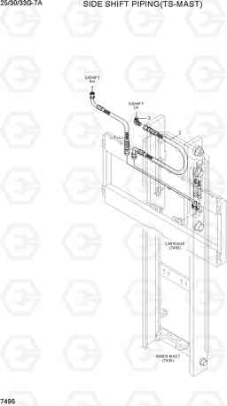 7495 SIDE SHIFT PIPING (TS-MAST) 25/30/33G-7A, Hyundai