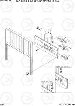 7561 CARR & BACKREST (QF-MAST, 30G-7A) 25/30/33G-7A, Hyundai