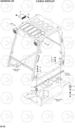 6110 CABIN GROUP 25/30/33G-7M, Hyundai