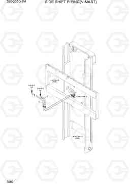 7080 SIDE SHIFT PIPING (V-MAST) 25/30/33G-7M, Hyundai