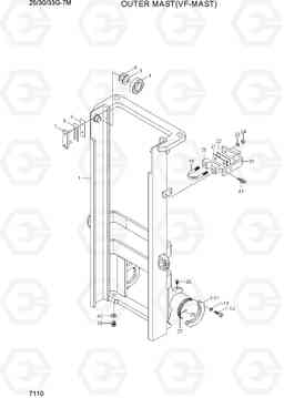 7110 OUTER MAST (VF-MAST) 25/30/33G-7M, Hyundai