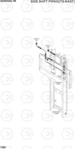 7495 SIDE SHIFT PIPING (TS-MAST) 25/30/33G-7M, Hyundai