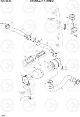 1020 AIR INTAKE SYSTEM 25/30GC-7A, Hyundai