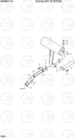 1030 EXHAUST SYSTEM 25/30GC-7A, Hyundai