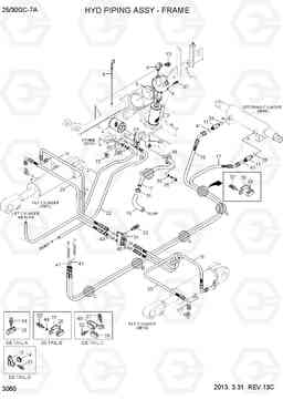 3060 HYD PIPING ASSY-FRAME 25/30GC-7A, Hyundai