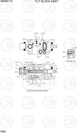 3A60 TILT BLOCK ASSY 25/30GC-7A, Hyundai