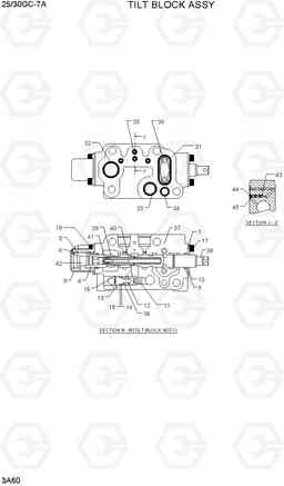 3A60 TILT BLOCK ASSY 25/30GC-7A, Hyundai