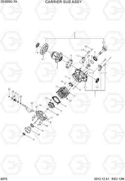4070 CARRIER SUB ASSY 25/30GC-7A, Hyundai