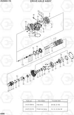4080 DRIVE AXLE ASSY 25/30GC-7A, Hyundai