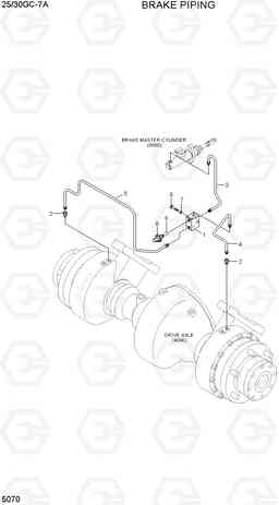 5070 BRAKE PIPING 25/30GC-7A, Hyundai