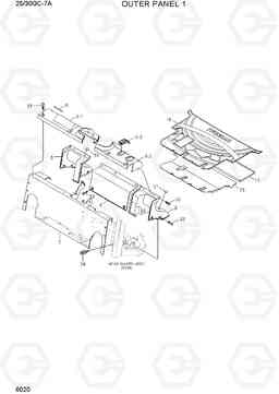6020 OUTER PANEL 1 25/30GC-7A, Hyundai