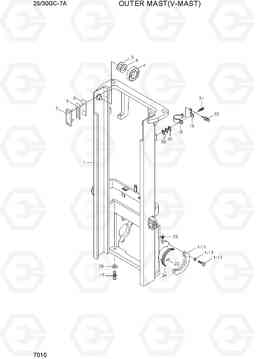 7010 OUTER MAST (V-MAST) 25/30GC-7A, Hyundai