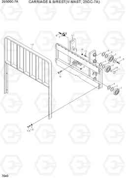 7040 CARRIAGE & B/REST (V-MAST,25GC-7A) 25/30GC-7A, Hyundai