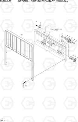 7042 INTEGRAL SIDE SHIFT (V-MAST,25GC-7A) 25/30GC-7A, Hyundai