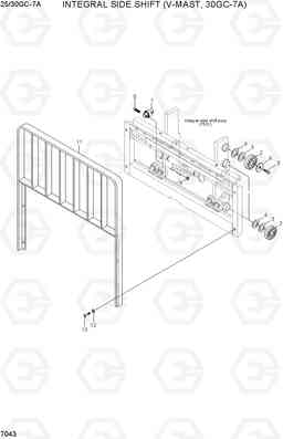 7043 INTEGRAL SIDE SHIFT (V-MAST,30GC-7A) 25/30GC-7A, Hyundai