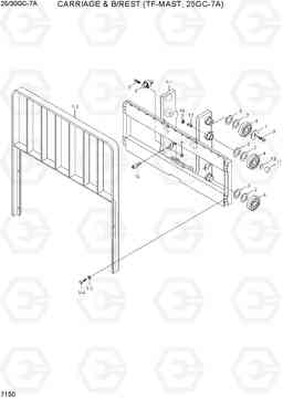 7150 CARRIAGE & B/REST(TF-MAST,25GC-7A) 25/30GC-7A, Hyundai