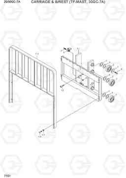 7151 CARRIAGE & B/REST(TF-MAST,30GC-7A) 25/30GC-7A, Hyundai