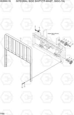 7153 INTEGRAL SIDE SHIFT (TF-MAST, 30GC-7A) 25/30GC-7A, Hyundai