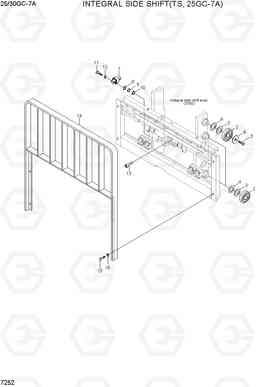 7252 INTEGRAL SIDE SHIFT (TS-MAST, 25GC-7A) 25/30GC-7A, Hyundai