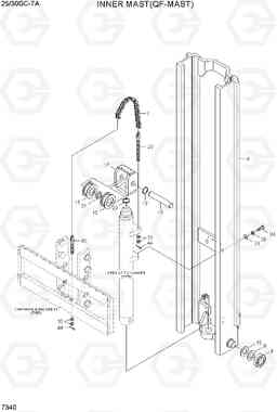 7340 INNER MAST (QF-MAST) 25/30GC-7A, Hyundai