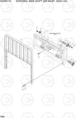 7363 INTEGRAL SIDE SHIFT (QF-MAST, 30GC-7A) 25/30GC-7A, Hyundai