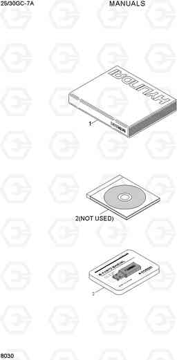 8030 MANUALS 25/30GC-7A, Hyundai