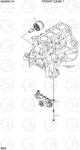 9040 FRONT CASE 1 25/30GC-7A, Hyundai