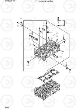 9050 CYLINDER HEAD 25/30GC-7A, Hyundai