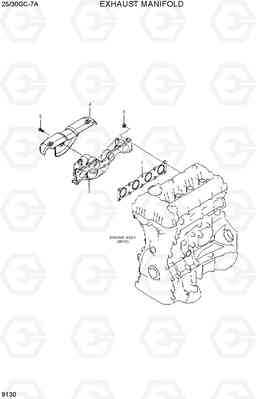 9130 EXHAUST MANIFOLD 25/30GC-7A, Hyundai