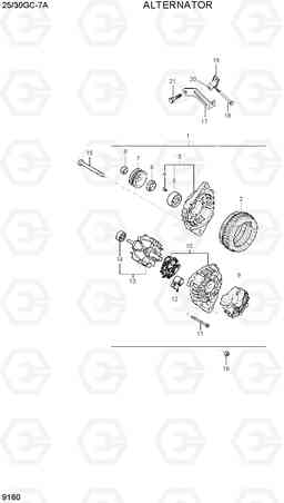 9160 ALTERNATOR 25/30GC-7A, Hyundai