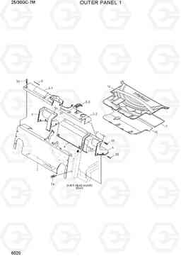 6020 OUTER PANEL 1 25/30GC-7M, Hyundai