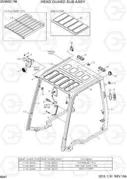 6041 HEAD GUARD SUB ASSY 25/30GC-7M, Hyundai