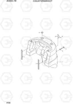 6100 COUNTERWEIGHT 25/30GC-7M, Hyundai